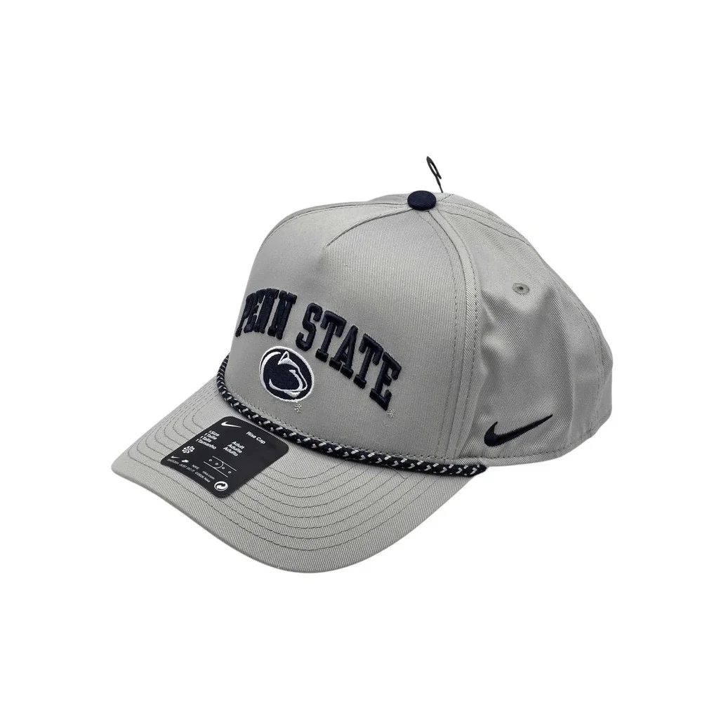 Nike Penn State Nittany Lions Primetime Rise Rope Snapback Hat Cap Gray NWT